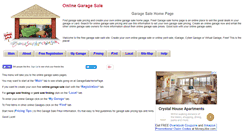 Desktop Screenshot of garagesalehomepage.com